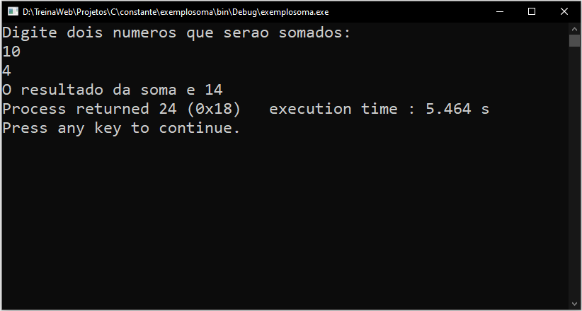 Utilizamos a linguagem C para este exemplo, uma linguagem estruturada. A programação estruturada é baseada no conceito de modularização, onde cada responsabilidade do software a ser desenvolvido é baseado em blocos que devem realizar tarefas únicas, estes “blocos de código” são chamados de funções e procedimentos.